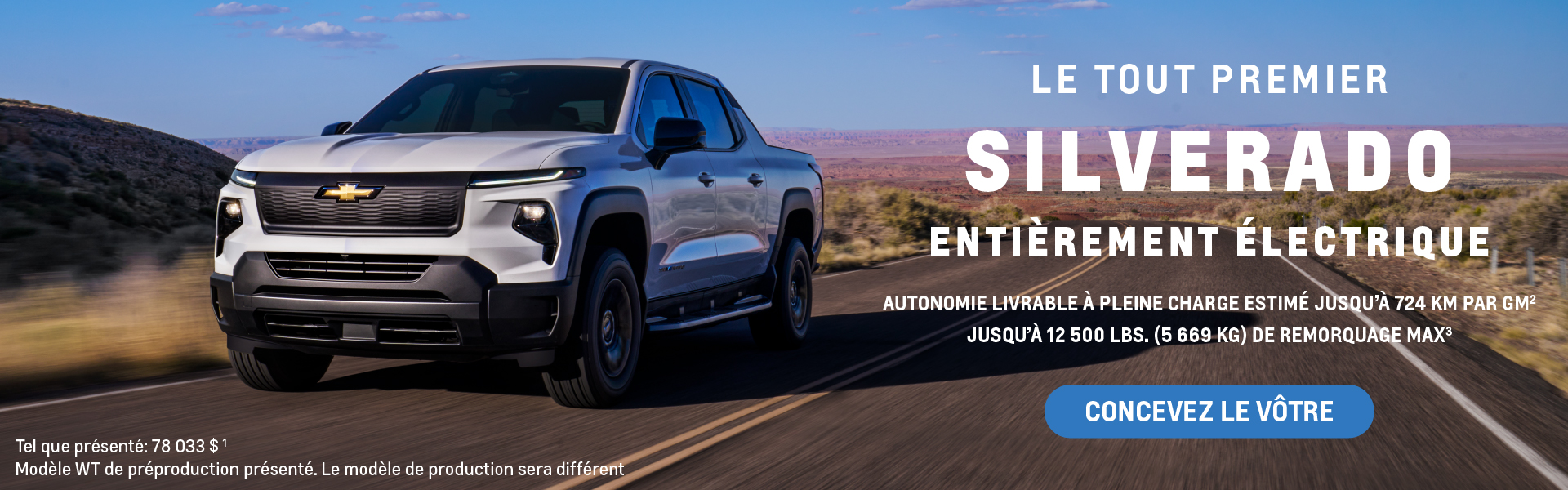 Le tout premier Silverado entièrement électrique.